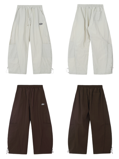 Simple Fashion Loose-fitting Large Pockets Design Street-style Long Casual Pants TP3241