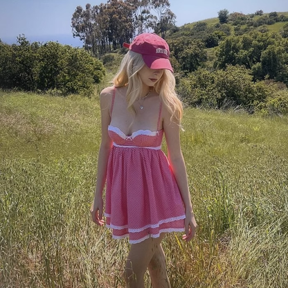 Cute Rose Pink Sweetheart Neckline Design A-line Spaghetti Strap Women Party Dress TP3902