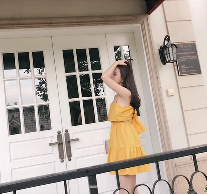 New Fashion Sleeveless Backless Beach Slim Spaghetti Strap Dress TP2983