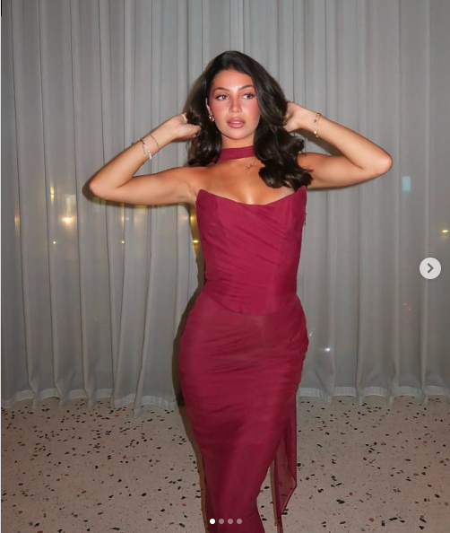 Chic Burgundy Off-the-shoulder Mermaid Floor-length Prom Dress Evening Dress TP1992