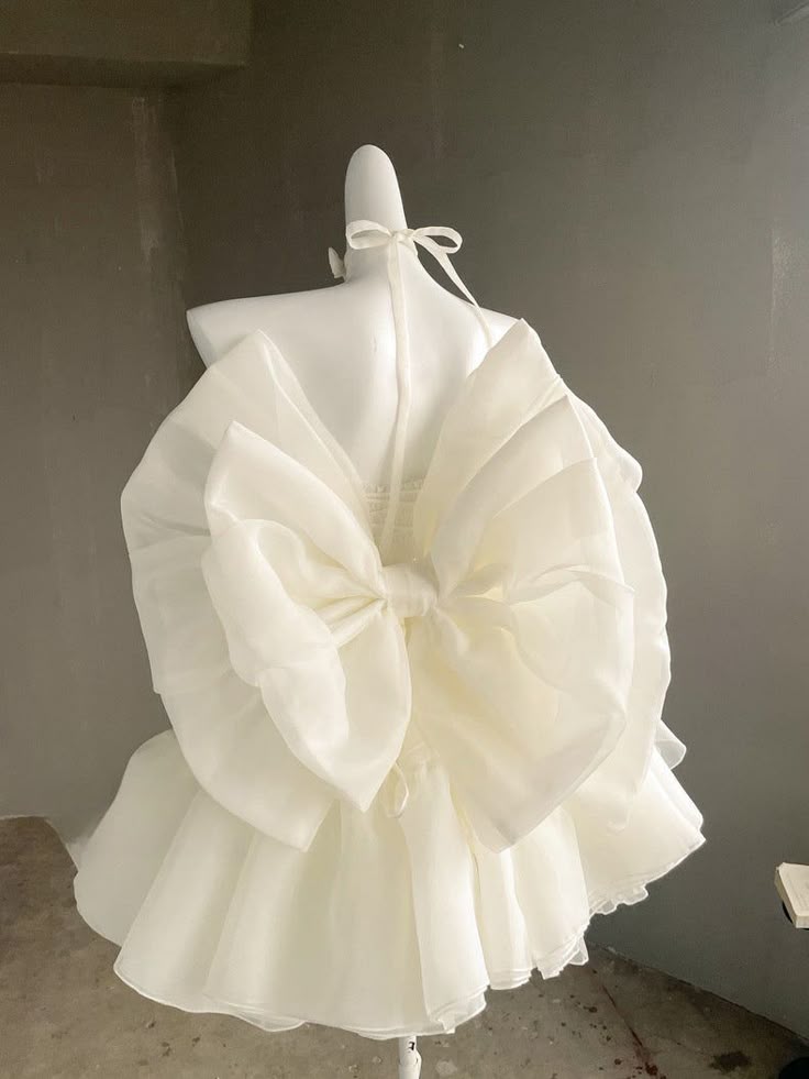 New Fashion Bow Design Sleeveless Strapless Mini Party Dress Cream White Homecoming Dress TP3392