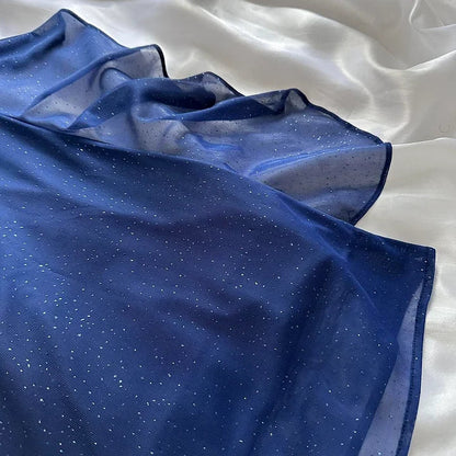 Vintage Gradient Navy Blue/Purple Exquisite Beaded Halter-neck Sheath Prom Dress Evening Dress TP4344