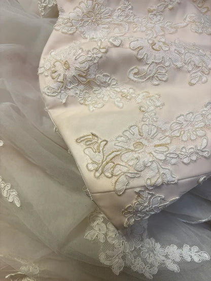 Retro Light Pink Sweetheart Applique Strapless Tulle Sweet 16 Quinceanera A-Line Evening Dress Ball Gown TP4285