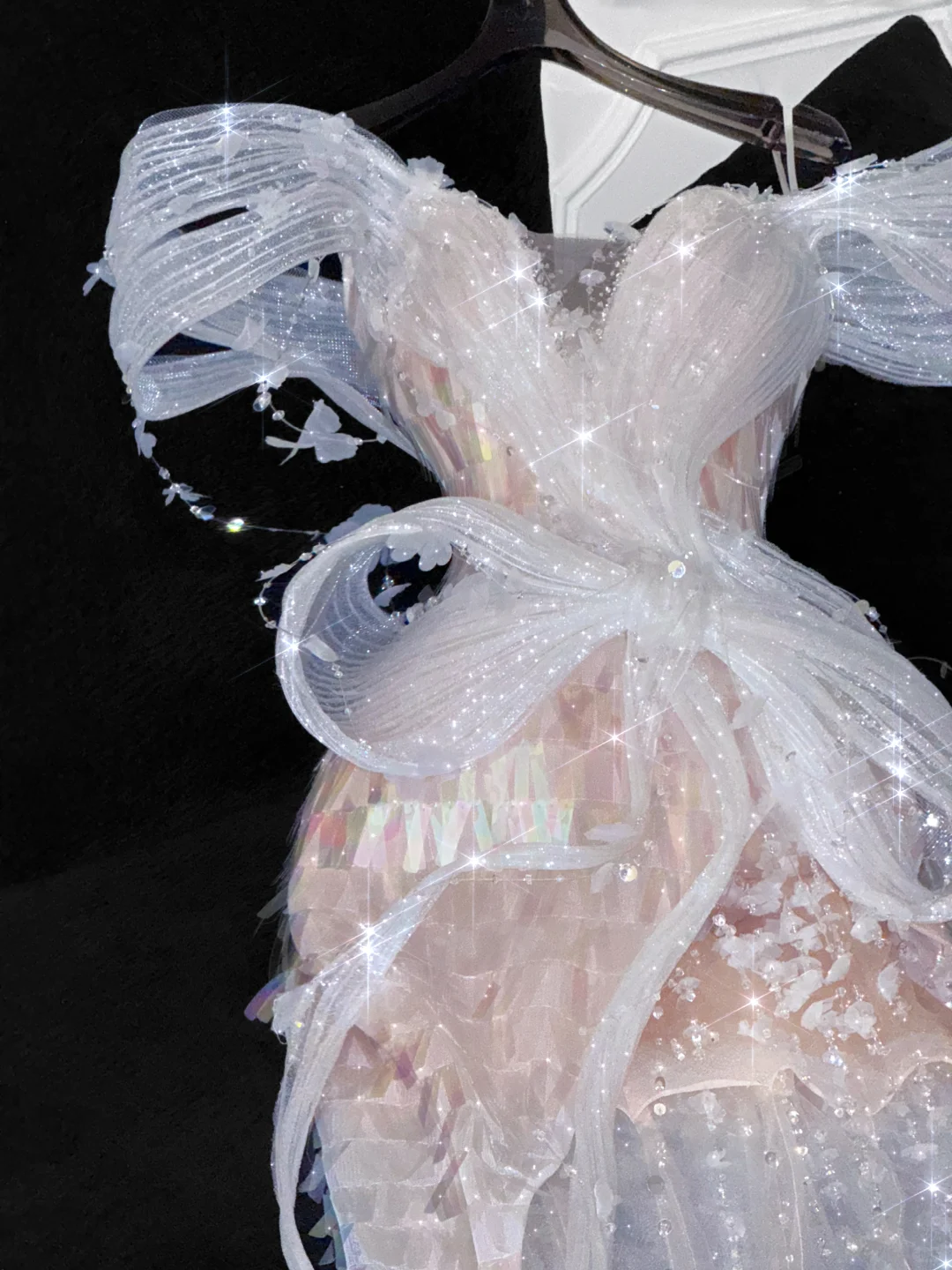 Vintage Sparkling Champagne Sequin Off-the-shoulder Sheath Elegant Chiffon Evening Dress Prom Dresses TP4153