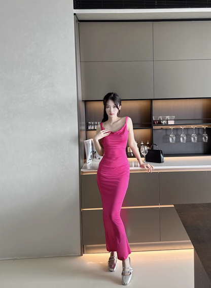 New Style White Sleeveless Beach Slim Halter Dress TP2985