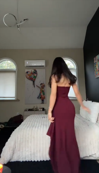 Elegant Strapless Burgundy Evening Gown Sheath High-Slit Maxi Prom Dress TP5217