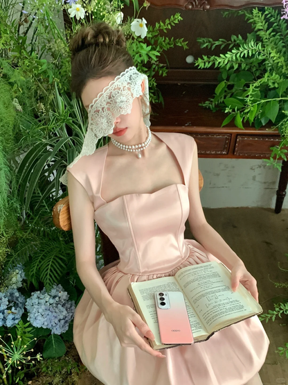 Cute Pink Princess Style Design A-Line Short 18th Birthday Party Dress Homecoming Dress TP4229