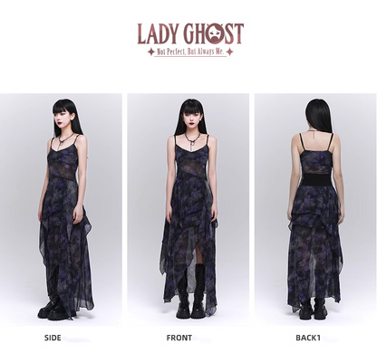 Fashion Design Sense Long Black Spaghetti Strap Dress TP2921