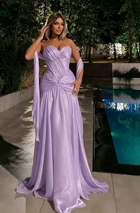 Gorgeous Strapless Sweetheart Ruched A-Line Prom Dress TP5820