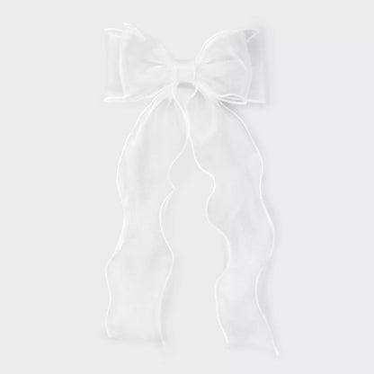 Cute Elegant White Bow Hair Clips Fashion Accessory TP3771