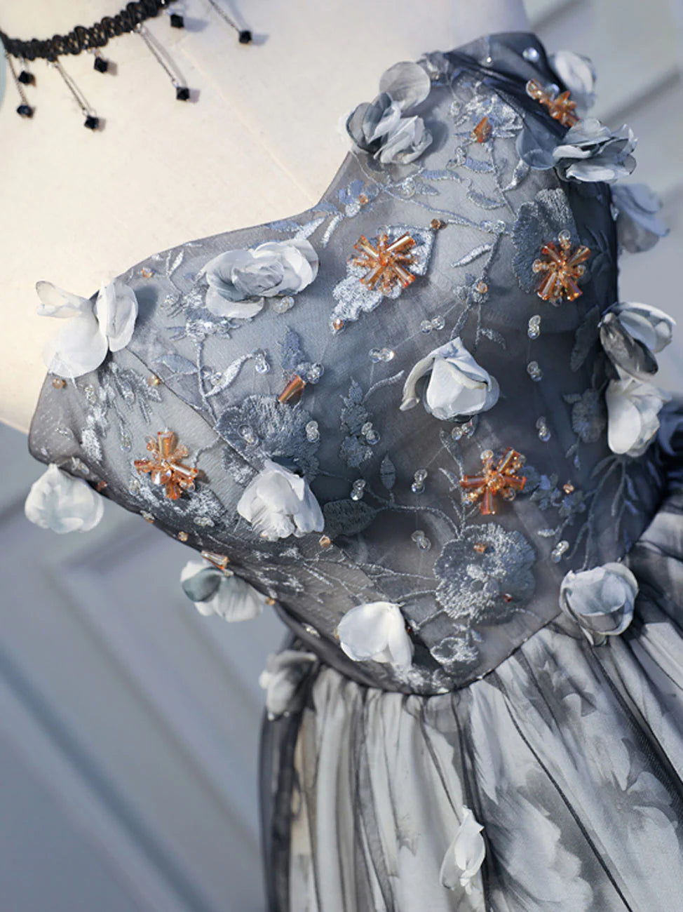 Black Short Prom Dresses, Black Cute Puffy Homecoming Dresses TP37