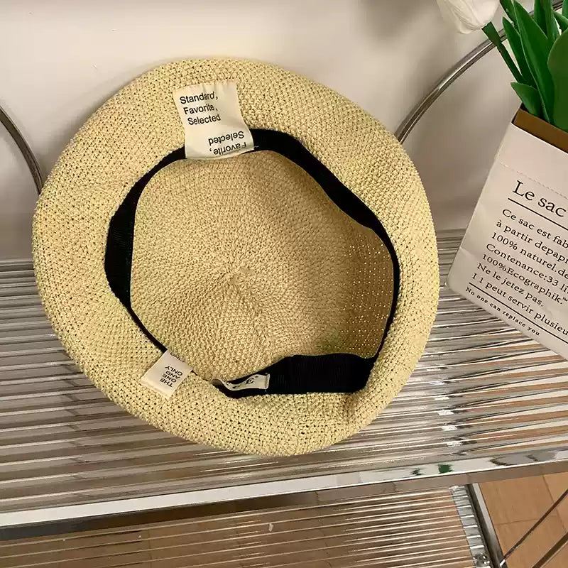 Summer Women Knit Hollow Thin Breathable Beach Beret TP2811