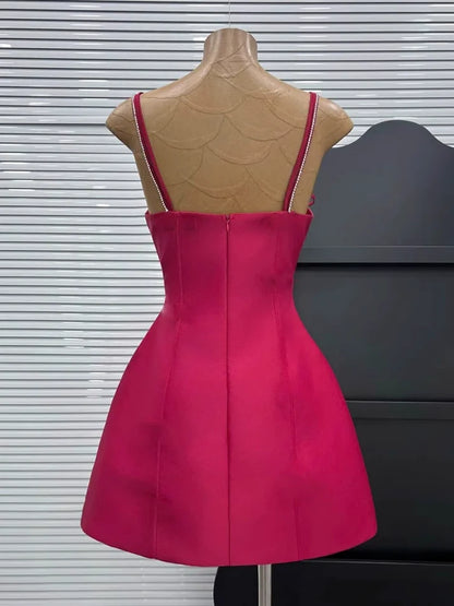 New Fashion Bow Design A-line Spaghetti Strap Party Dresses Homecoming Dresses, TP3809