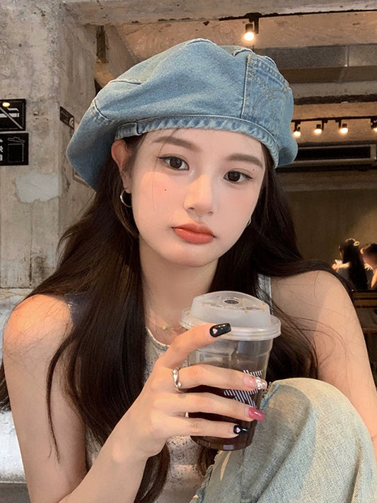 Cute Fashion Denim Thin Breathable Beret  TP2812