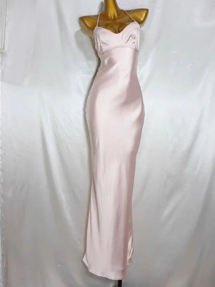 Elegant Pink Satin Mermaid Prom Dress Party Dress Evening Dress TP4510