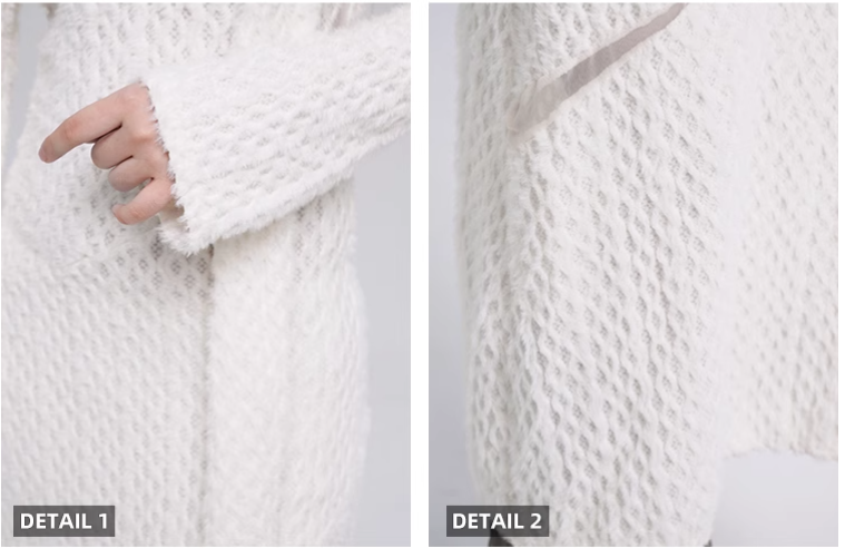 New Fashion White Sweater Style Long-sleeved Dress TP2953