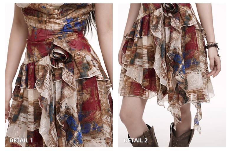 Women New Fashion Party Chiffon Spaghetti Strap Dress TP2959