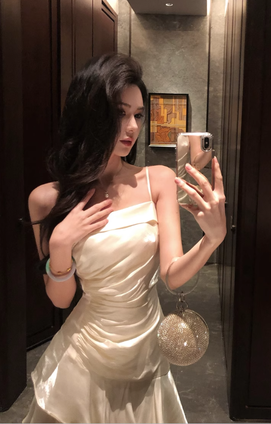 New Elegant Stylish Irregular Design Spaghetti Strap Dress TP3000