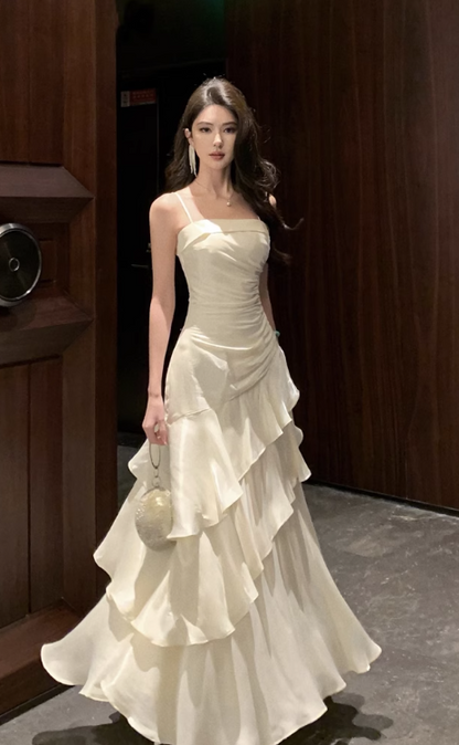 New Elegant Stylish Irregular Design Spaghetti Strap Dress TP3000