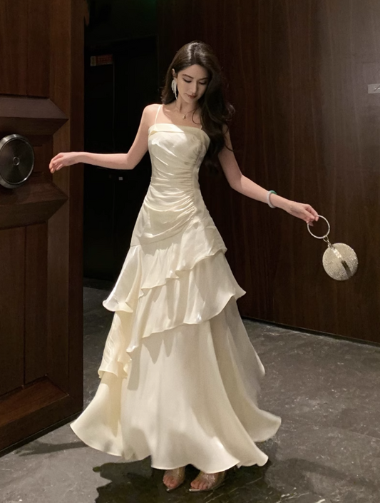 New Elegant Stylish Irregular Design Spaghetti Strap Dress TP3000