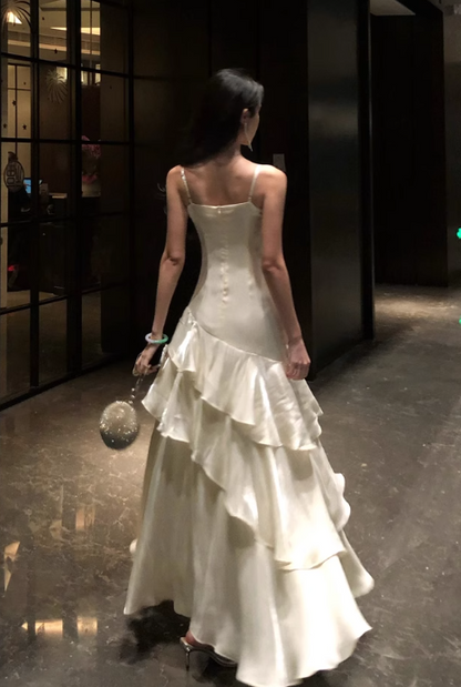 New Elegant Stylish Irregular Design Spaghetti Strap Dress TP3000