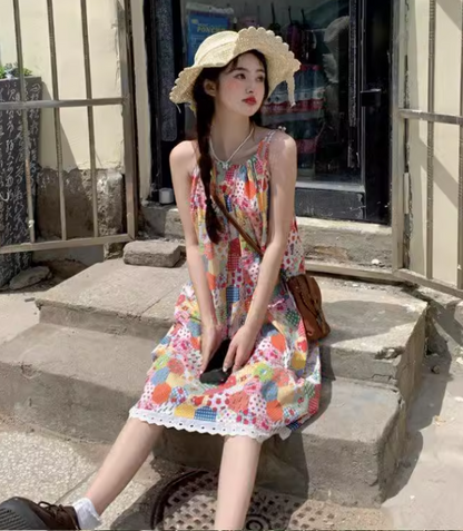 New Stylish Design Beach Holiday Casual Floral Dress TP3015