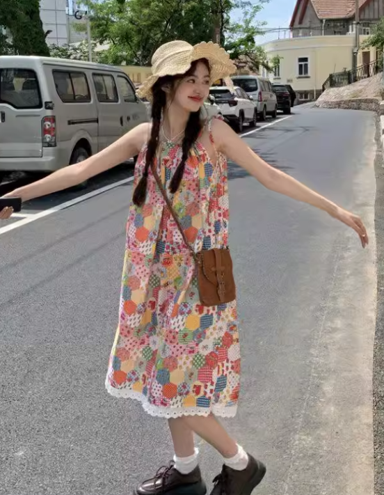 New Stylish Design Beach Holiday Casual Floral Dress TP3015