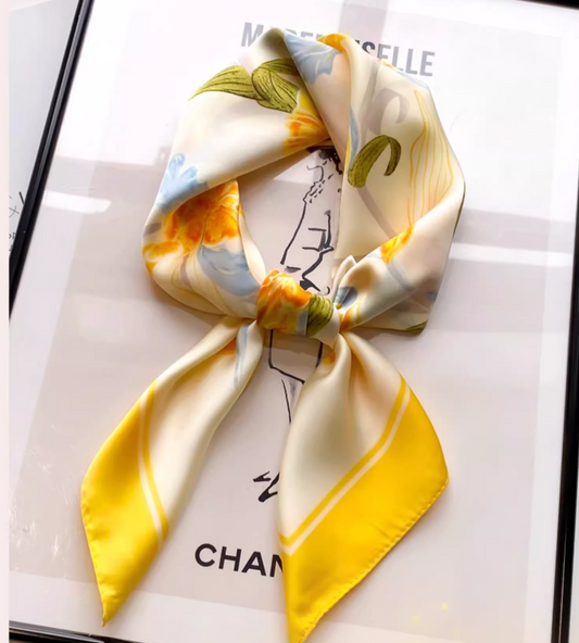 Simple Vintage Elegant Versatile Soft Fabric Silk Scarf TP3132