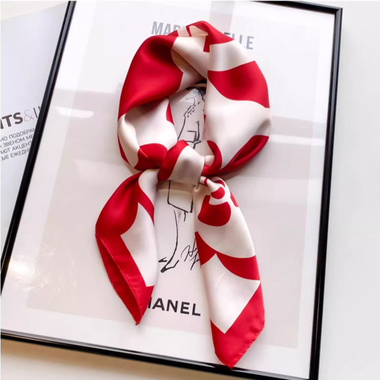 Simple Vintage Elegant Versatile Soft Fabric Silk Scarf TP3132