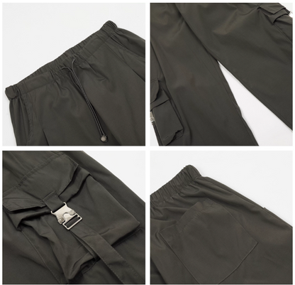 New Fashion Loose-fitting Multi-pocket Design Street-style Long Casual Pants TP3225