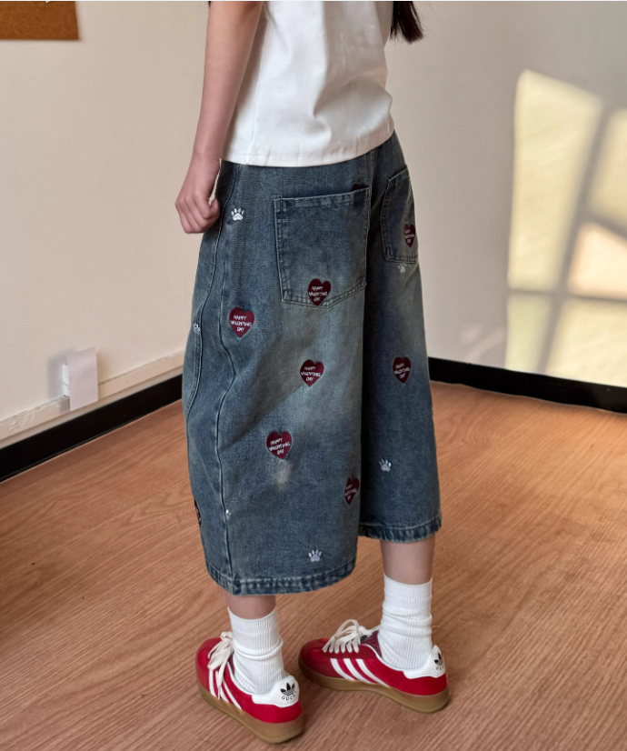 Vintage Loose-fitting Design Street-style Casual Cropped Pants TP3230