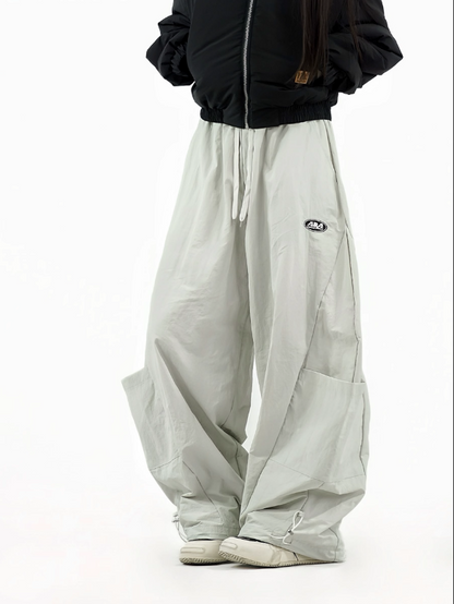 Simple Fashion Loose-fitting Large Pockets Design Street-style Long Casual Pants TP3241