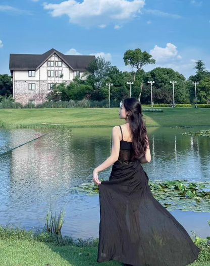 New Fashion Floral Design A-line Sleeveless Spaghetti Strap Puffy Dress TP3295