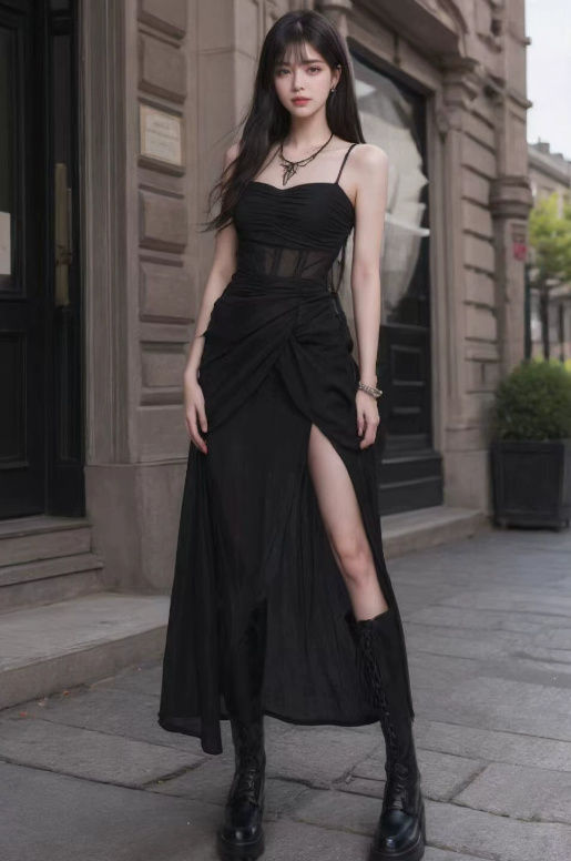 New Fashion Floral Design A-line Sleeveless Spaghetti Strap Puffy Dress TP3295