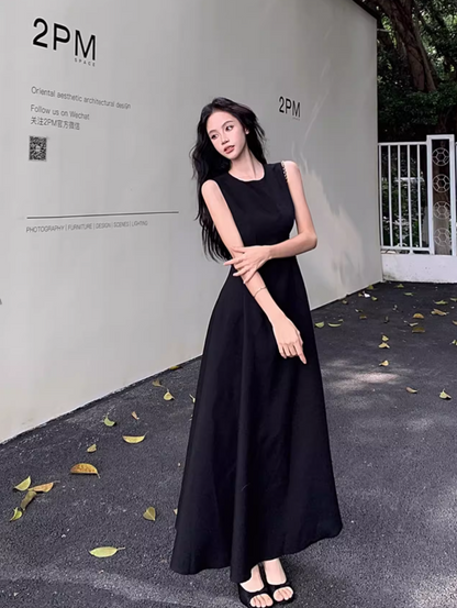 Simple Fashion Pink Design Elegant A-line Sleeveless Women Vest Dress TP3529