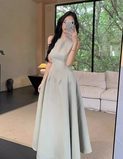 Simple Fashion Pink Design Elegant A-line Sleeveless Women Vest Dress TP3529
