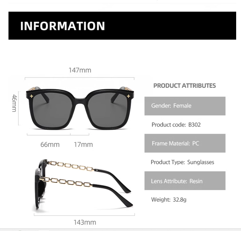 New Stylish Sun Protection High-end Design Sunglasses TP3748