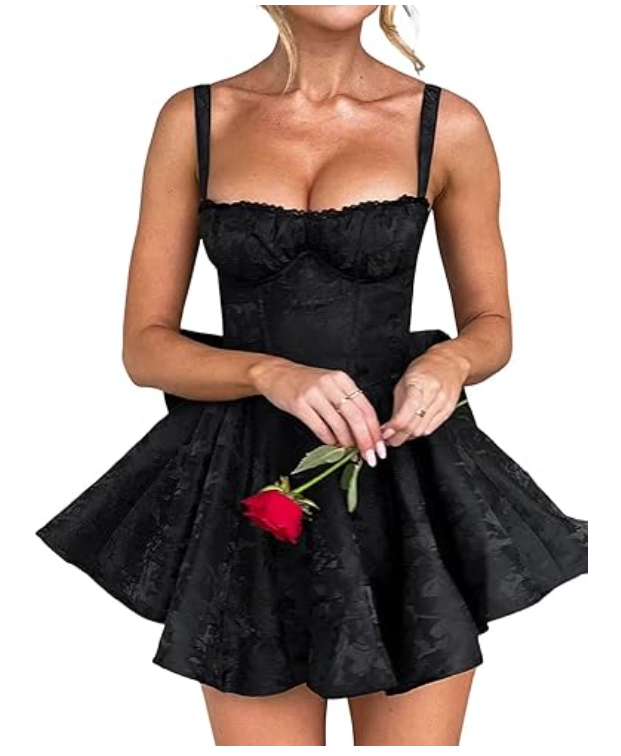 Vintage A-Line Bowknot Homecoming Dress Satin Party Dress Short Cocktail Dress TP4772