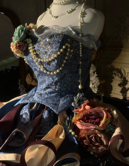 Vintage 3D Floral Multi-layered Ruffled Strapless Sweet 16 A-Line Quinceanera Ball Gown TP5291