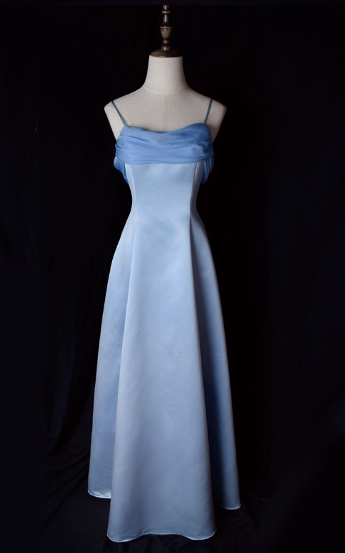 Vintage Sparkly Pink Satin Spaghetti Strap Prom Dress Sparkly Evening Gown TP5533