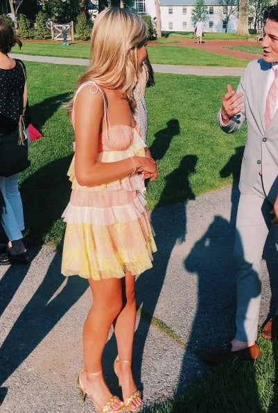 Cute Spaghetti Strap A-Line Short Party Dress Cocktail Dress Homecoming Dress TP4377