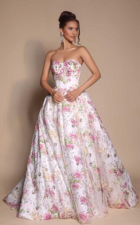 A-Line Tulle Lace Off-the-Shoulder Pink Long Prom Dress, Pink Long Evening Dress TH012