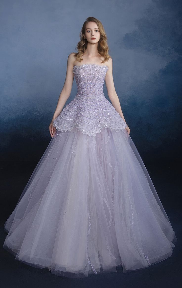 Ethereal A-line Purple Long Evening Dress Off-the-Shoulder Beaded Tulle Prom Dress TH102