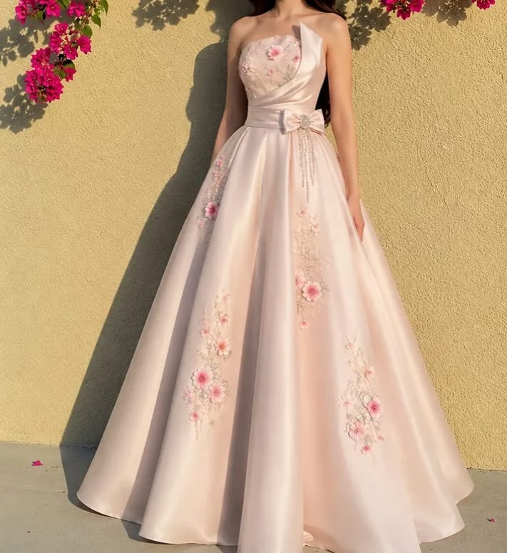 Elegant A-line Applique White Long Evening Dress Off-the-Shoulder Satin Prom Dress TH149
