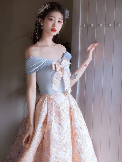 A-Line Sweetheart Neck Satin Pink Long Prom Dress, Pink Long Evening Dress TH178