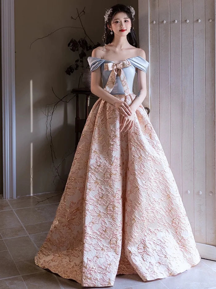 A-Line Sweetheart Neck Satin Pink Long Prom Dress, Pink Long Evening Dress TH178