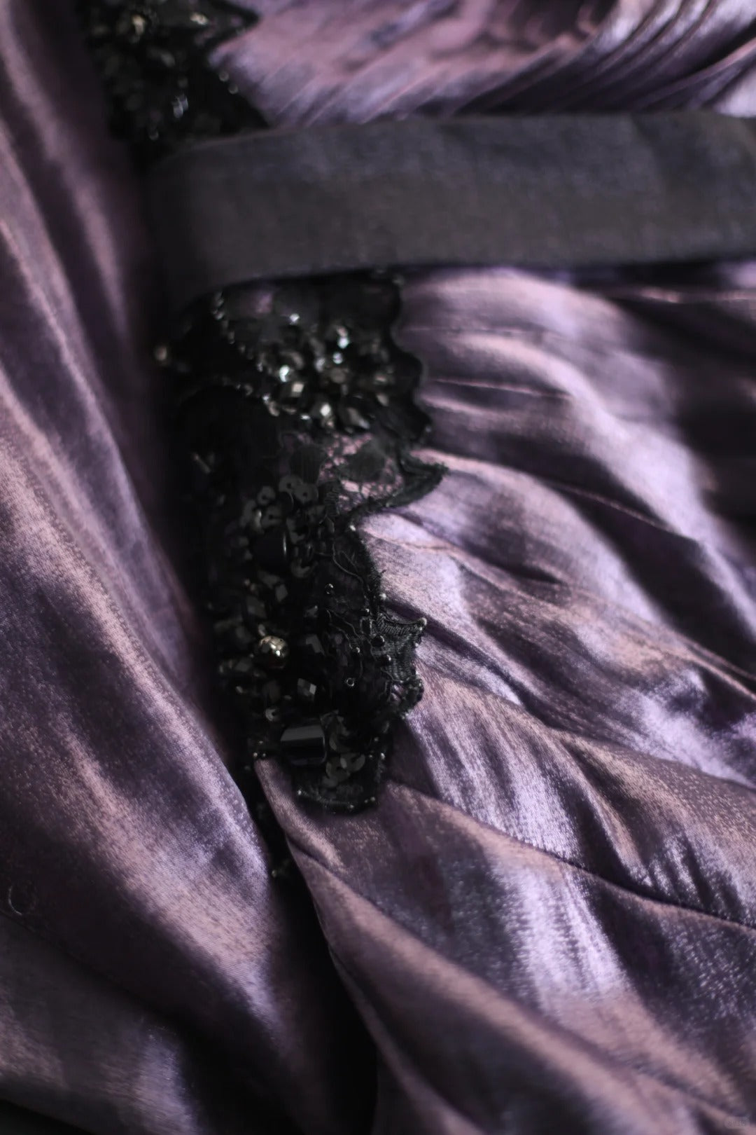 Elegant Sheath one-the-Shoulder Purple Long Evening Dress Satin Prom Dress TH281
