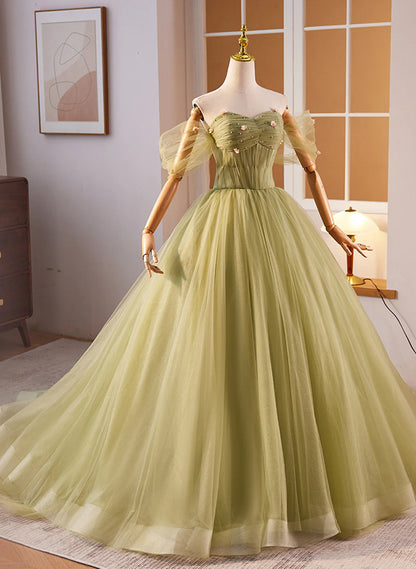 Lovely Green Sweetheart Ball Gown Evening Dress, Green Prom Dress Sweet 16 Dress TP1161