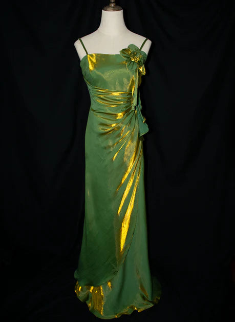 Purple Vintage Floral Embellished Sheath Gown Evening Dress TP1586