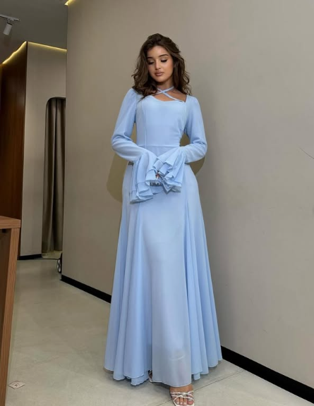 Pink Mermaid Long Sleeve Ruffle Maxi Ball Gown TP1799